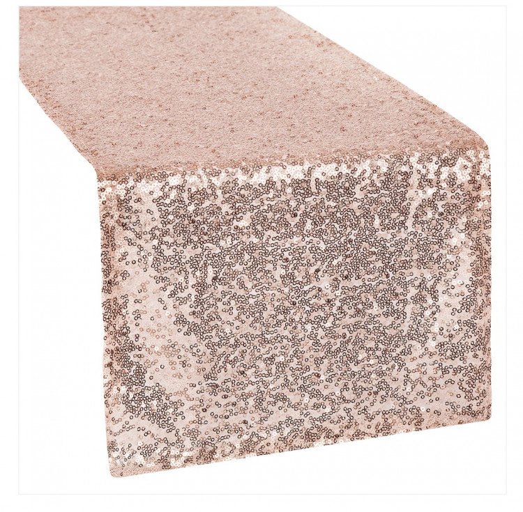Glitz Sequin Mesh Net Table Runner 12"x108" - Blush - Bounce Smart Bounce House Rentals Okmulgee ...